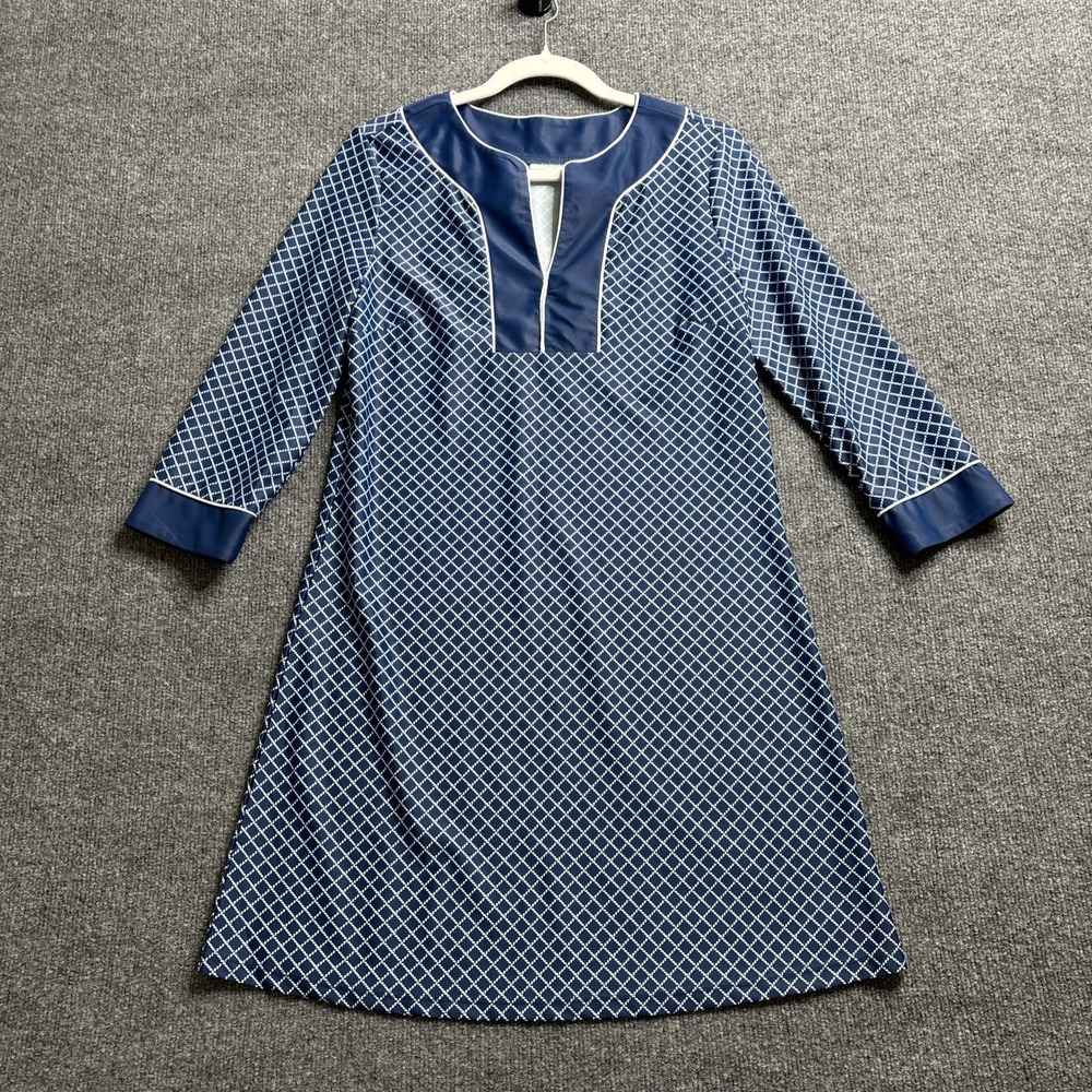 Cabana Life Tunic Dress Size Small Blue Rope Print Summer Beach Cruise Travel